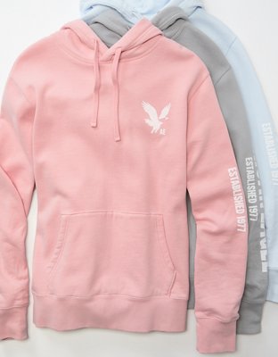 American eagle discount pink hoodie mens