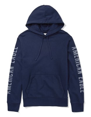 AE Hoodie Tipo Suéter Cerrado con Gráfico