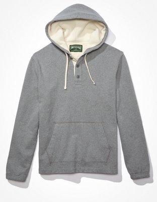 AE Sherpa-Lined Henley Hoodie