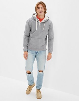 AE Sherpa-Lined Henley Hoodie