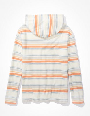 Мужские худи American Eagle AE Bonfire Fleece Striped Baja — фото 5