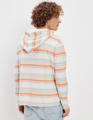 Мужские худи American Eagle AE Bonfire Fleece Striped Baja — фото 3