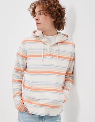 Мужские худи American Eagle AE Bonfire Fleece Striped Baja — фото 2
