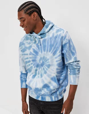 Oversized Butterfly Back Print Tie Dye Hoodie