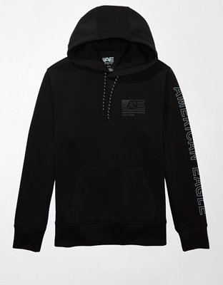 American eagle black outlet and white hoodie