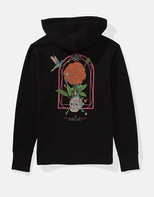 AE x Seher One Hoodie con Gráfico del Día de los Muertos