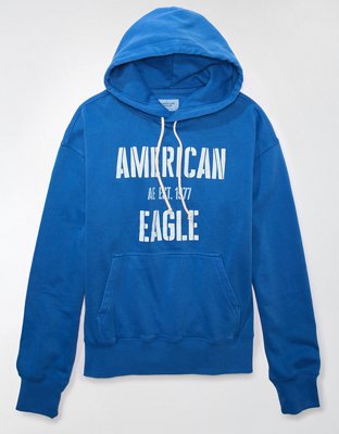 Мужские худи American Eagle AE Heritage Fleece Logo Graphic Pullover — фото 3