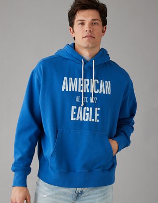 Мужские худи American Eagle AE Heritage Fleece Logo Graphic Pullover — фото 5