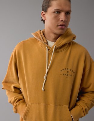 Мужские худи American Eagle AE Oversized Washed Logo Graphic — фото 2
