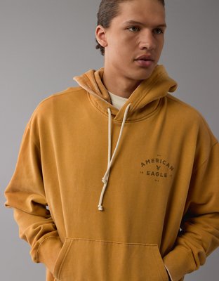 AE Oversized Washed Logo Graphic Hoodie