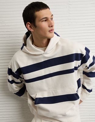 AE Laidback Luxe Relaxed Fit Striped Hoodie