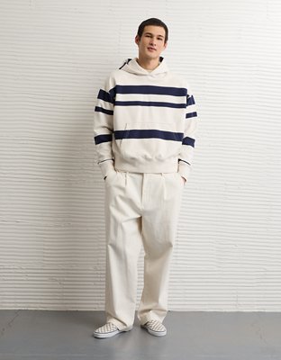 AE Laidback Luxe Relaxed Fit Striped Hoodie