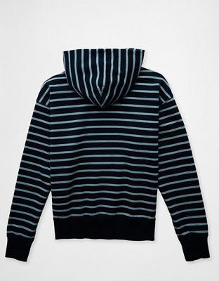 AE Laidback Luxe Relaxed Fit Striped Hoodie