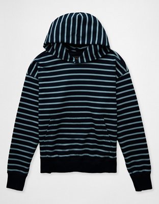 AE Laidback Luxe Relaxed Fit Striped Hoodie
