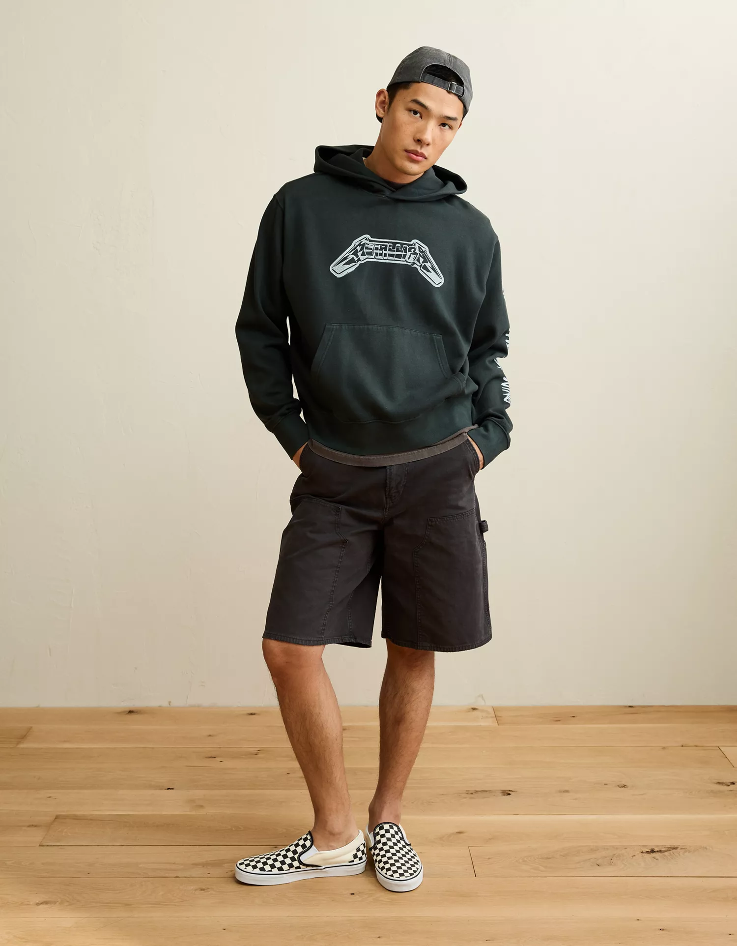 AE Standard Fit Metallica Graphic Hoodie - thumbnail 5