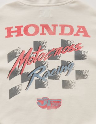 Мужское худи American Eagle AE Standard Fit Honda Graphic, цвет: Кремовый — фото 6