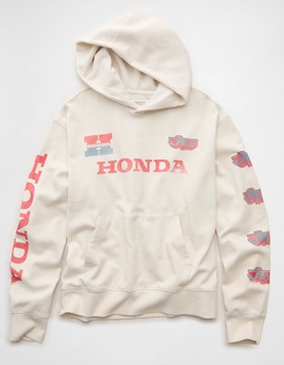 Мужское худи American Eagle AE Standard Fit Honda Graphic, цвет: Кремовый — фото 4