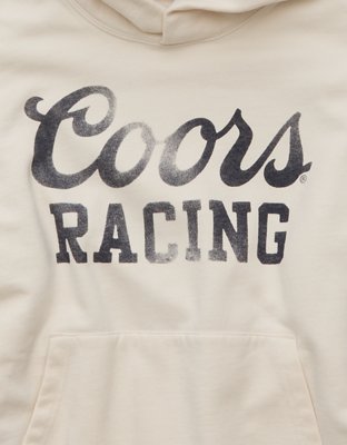 Мужское худи American Eagle AE Laidback Luxe Coors Lite Graphic, цвет: Кремовый — фото 5