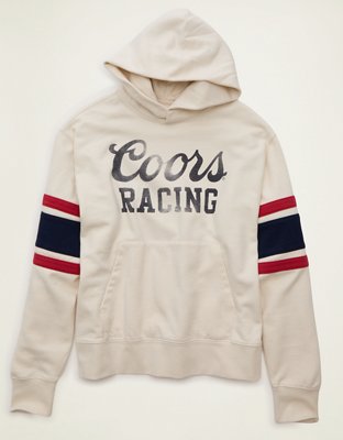 Мужское худи American Eagle AE Laidback Luxe Coors Lite Graphic, цвет: Кремовый — фото 3