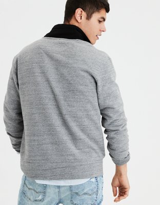 Мужские худи American Eagle AE Mock Neck 1/4 Zip Fleece Sweatshirt — фото 4