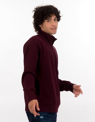 Ae fleece quarter zip sweatshirt new arrivals