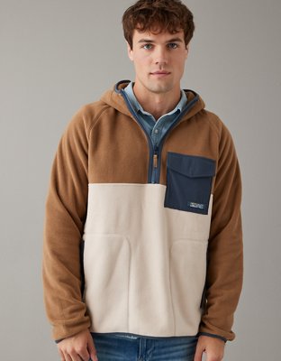 Ae colorblock half zip cheap hoodie