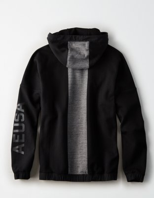 AE Color Block Zip-Up Hoodie | American Eagle