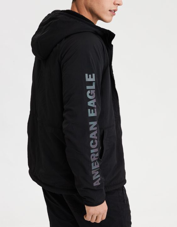 AE Reversible Sherpa Zip-Up Jacket
