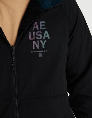 AE Reversible Sherpa Zip-Up Jacket
