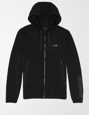 american eagle hoodie black