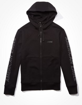 American eagle black shop and white hoodie