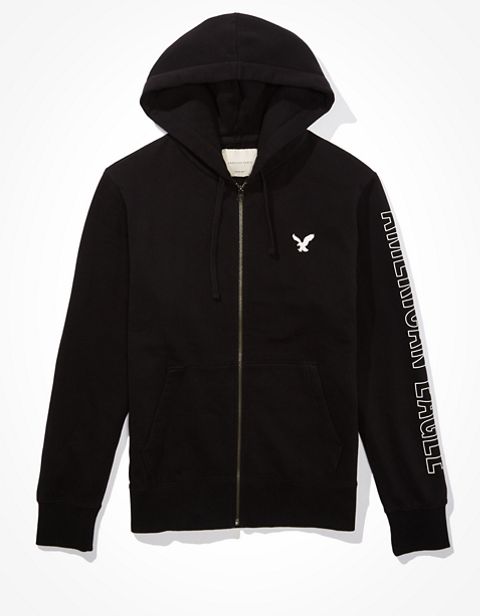 Мужские худи American Eagle AE Fleece Zip-Up Graphic