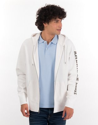 ae fleece graphic zip up hoodie