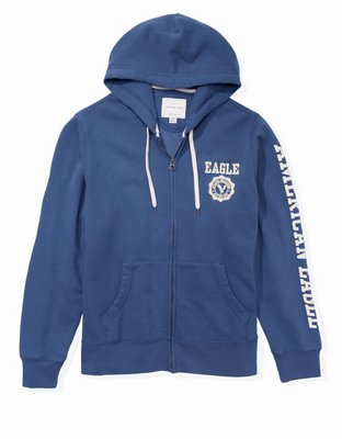 AE Logo Graphic Zip-Up Hoodie