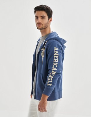 AE Logo Graphic Zip-Up Hoodie