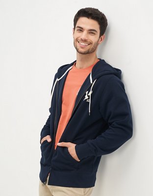 AE Logo Graphic Zip-Up Hoodie