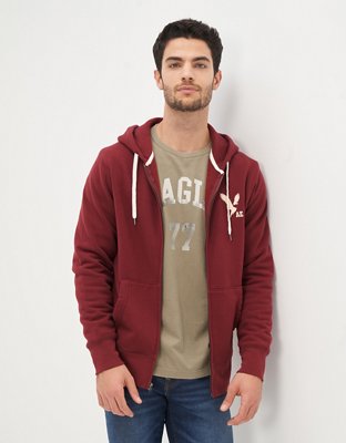 AE Logo Graphic Zip-Up Hoodie