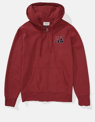 AE Logo Graphic Zip-Up Hoodie