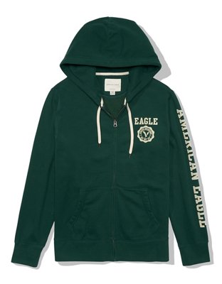 AE Logo Graphic Zip-Up Hoodie