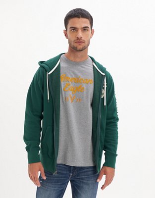 AE Logo Graphic Zip-Up Hoodie