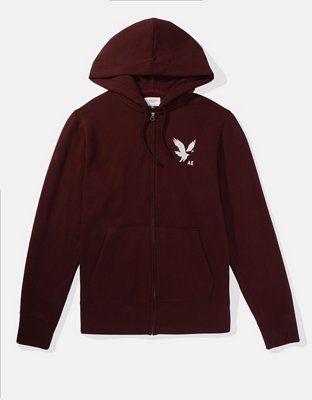 AE Logo Graphic Zip-Up Hoodie