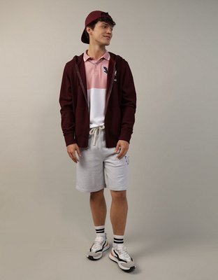 AE Logo Graphic Zip-Up Hoodie