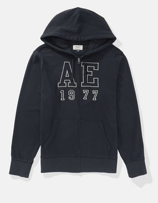 AE Hoodie de Fleece con Cierre y Gráfico de Logotipo