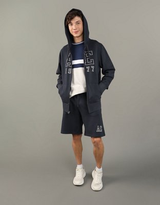 AE Fleece Logo Graphic Zip-Up Hoodie