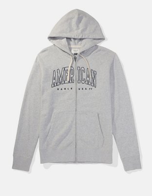 AE Hoodie de Fleece con Cierre y Gráfico de Logotipo