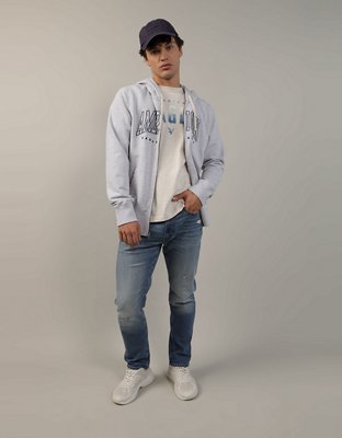 AE Hoodie de Fleece con Cierre y Gráfico de Logotipo