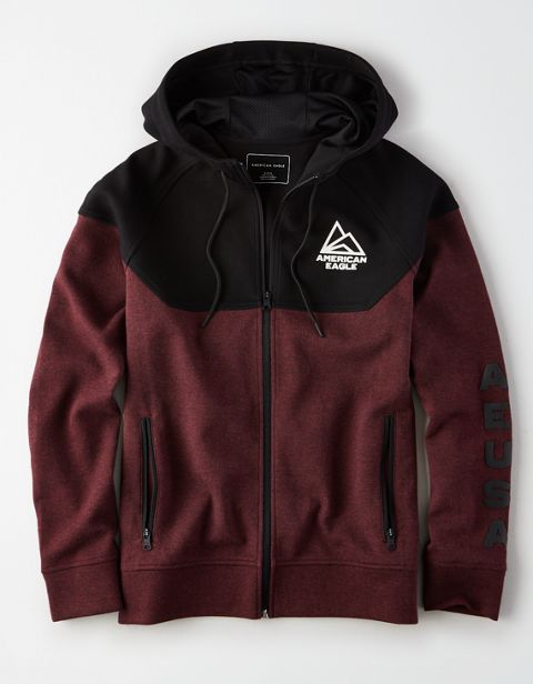Мужские худи American Eagle AE Mixed Fabric Zip-Up