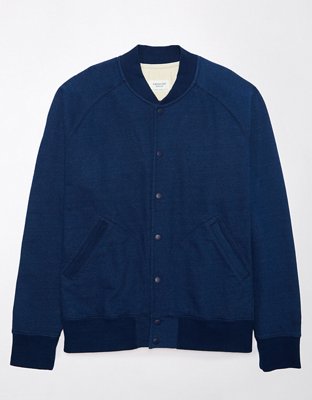 Мужские куртки American Eagle AE Fleece Baseball Shirt Jacket — фото 3