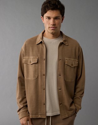 Женские куртки American Eagle AE Fleece Shirt Jacket — фото 5