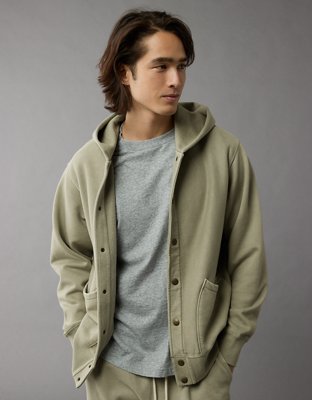 AE Laidback Luxe Heavyweight Button-Up Hoodie
